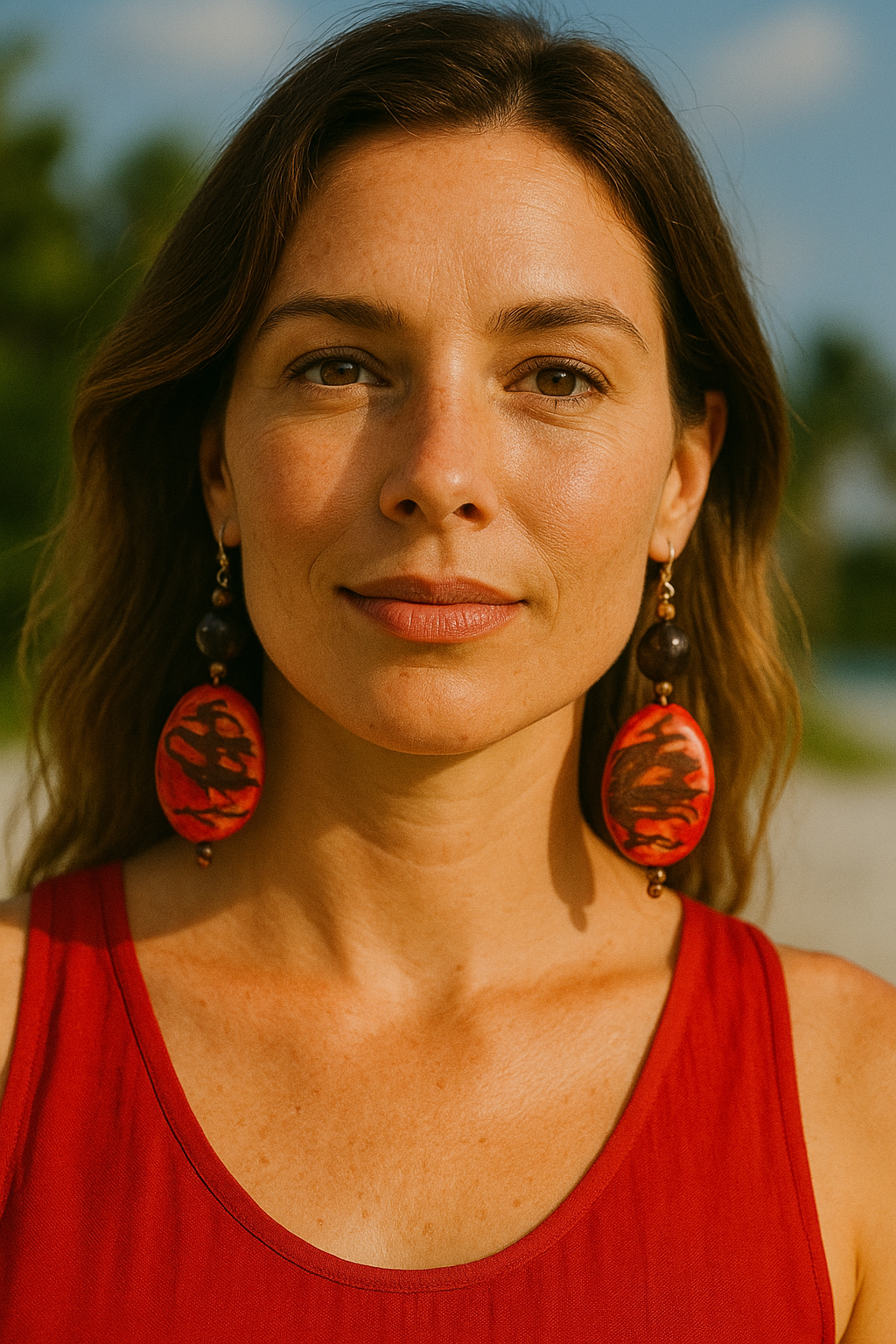 Fair trade Tagua earrings