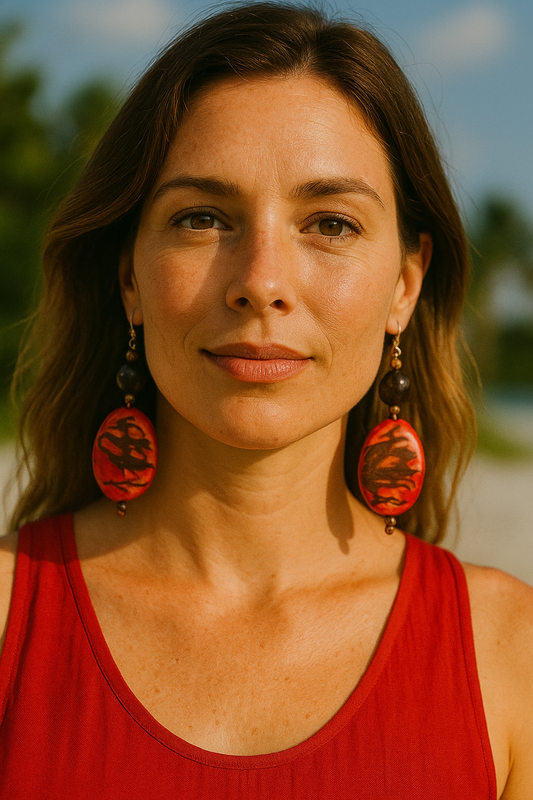 Fair trade Tagua earrings