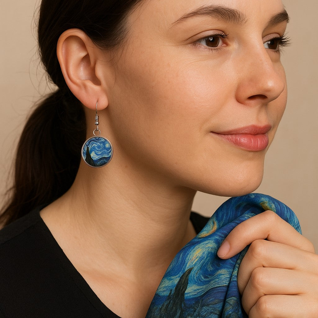 Van Gogh Inspired Art Earrings 
