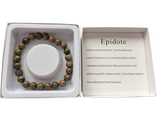 Epidote Natural Stone Bracelet | Elastic Charm Jewelry