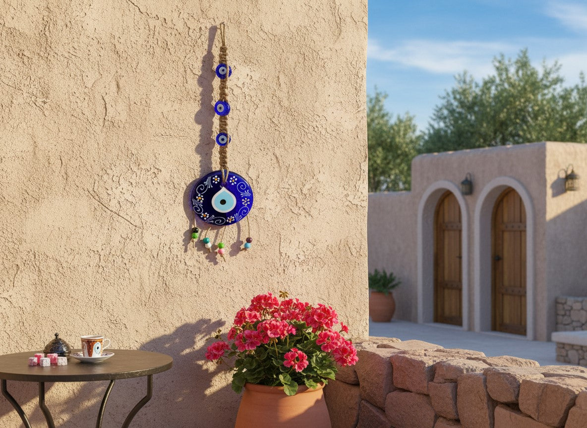 Round Evil Eye Wall Decor| Turkish Glass Charm