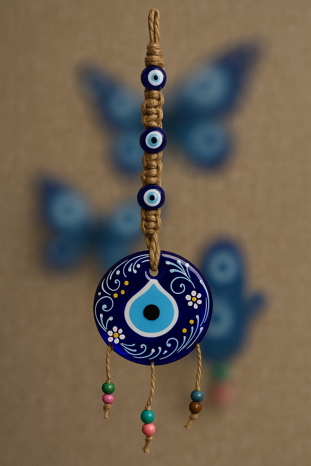 Round Evil Eye Wall Decor| Turkish Glass Charm