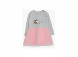 Girls Cotton Dress with Cats Print