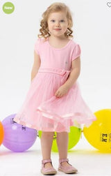 Elegant girls cotton dress – soft stretchy fabric, perfect for Easter or special occasions


