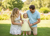 Sunny Day Girls Cotton Dress in yellow