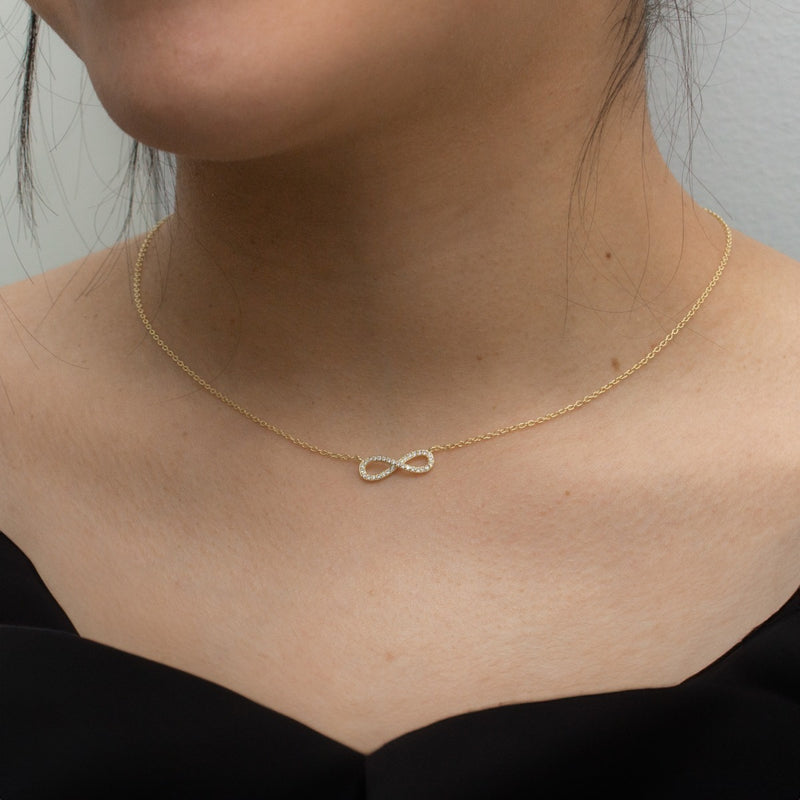 Gold plated sterling silver Infinity Necklace
