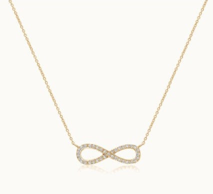 Gold plated sterling silver Infinity Necklace