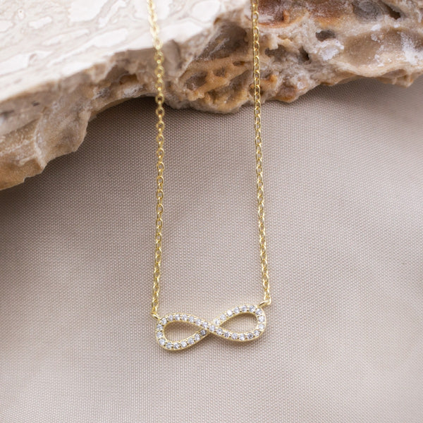 Gold plated sterling silver Infinity Necklace