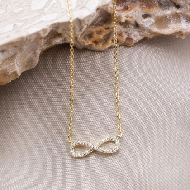 Gold plated sterling silver Infinity Necklace