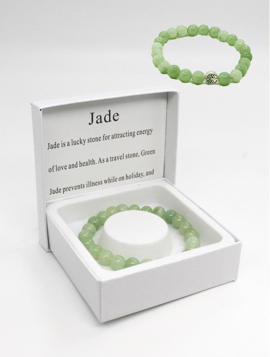 Green Jade Stone Bracelet | Prosperity Charm Jewelry