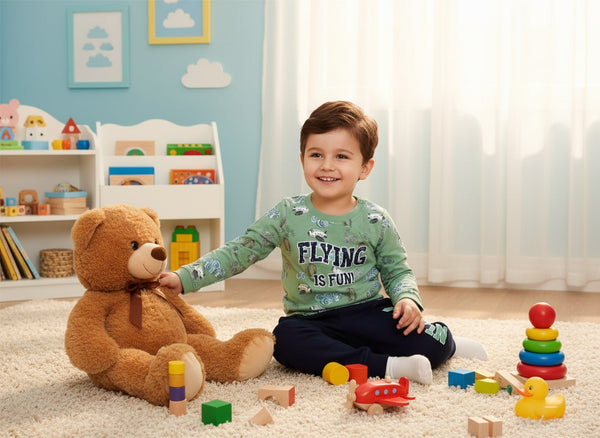 Toddler Boys Top & Pants Set Flying is fun