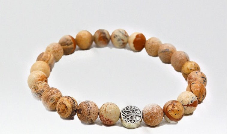 Landscape Jasper Stone Bracelet | Natural Charm Bracelet