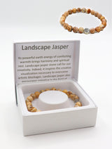 Landscape Jasper Stone Bracelet | Natural Charm Bracelet