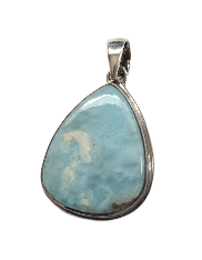 sterling silver pendant with larimar stone