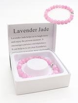 Lavender Jade Stone Bracelet | Natural Charm Jewelry