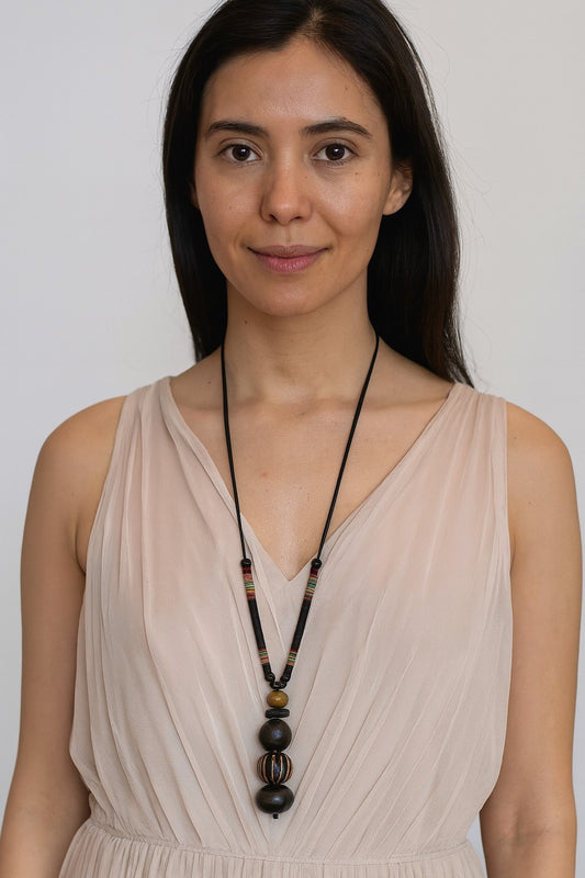 Handmade African Kofi Beads Necklace 