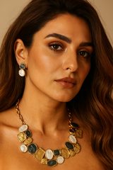 Zinc Alloy Necklace & Earrings Set | Handmade Jewelry