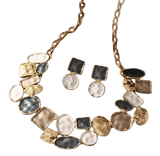 Zinc Alloy Necklace & Earrings Set | Handmade Jewelry