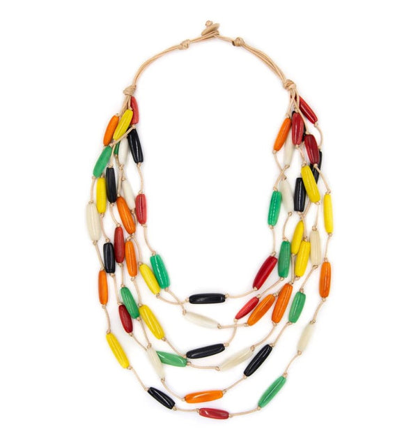 Paloma Tagua Necklace  Multicolor Sustainable Jewelry