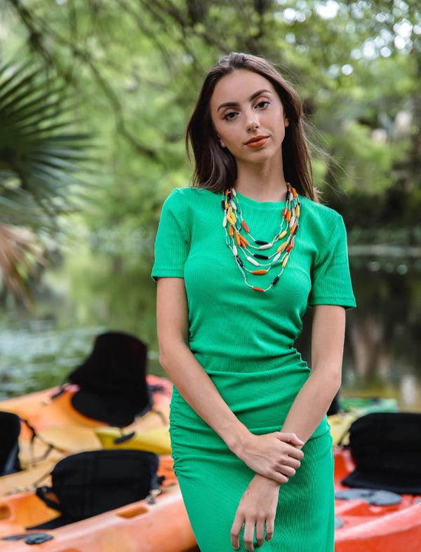 Paloma Tagua Necklace  Multicolor Sustainable Jewelry
