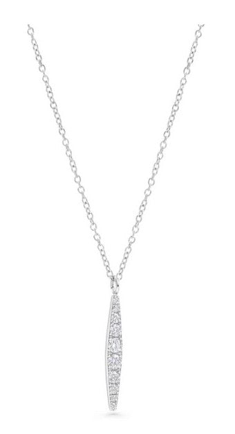 Stainless steel  3A cubic zirconia necklace
