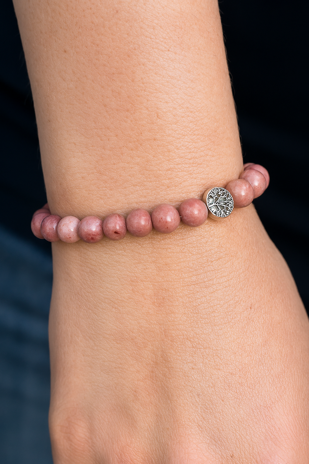 Rhodochrosite Natural Stone Bracelet