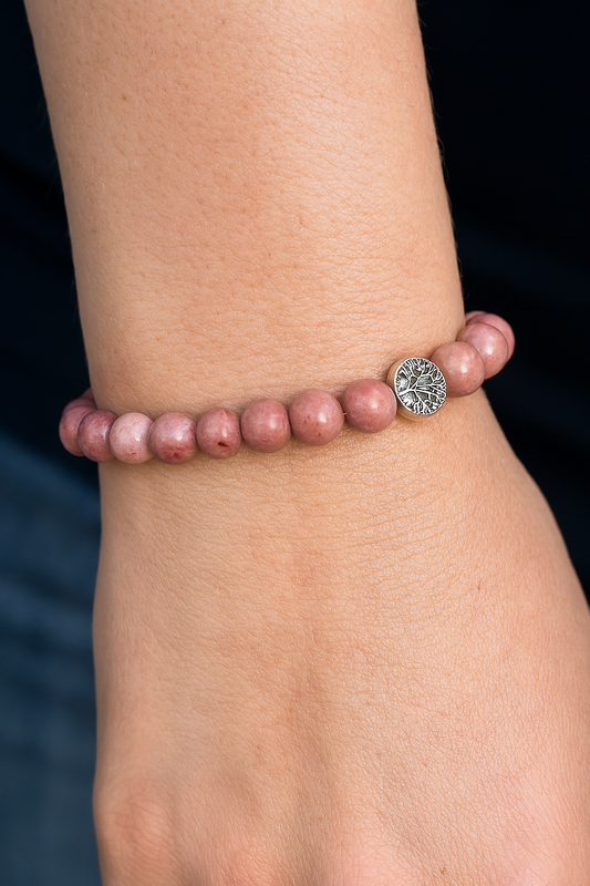 Rhodochrosite Natural Stone Bracelet