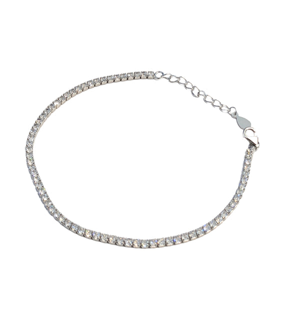 sterling silver bracelet with zircons