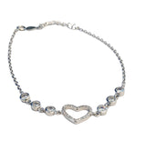 sterling silver bracelet with zircons