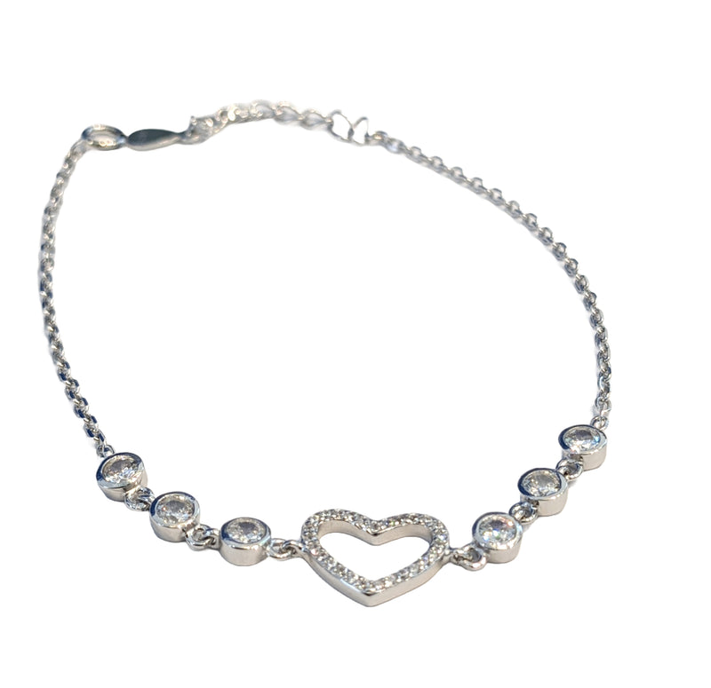 sterling silver bracelet with zircons