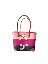 Playful Small Cat Basket – Fair Trade Handwoven Basket