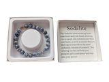 Sodalite Natural Stone Bracelet | Elastic Charm Jewelry