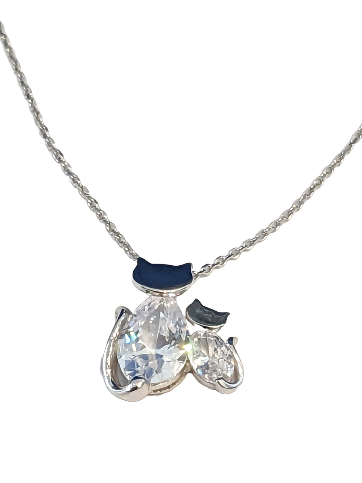 Sterling Silver Cat Necklace