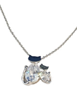 Sterling Silver Cat Necklace| 925 Zircon Charm Pendant