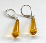 sterling silver earrings with amber stones