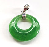 sterling silver pendant with jade stone