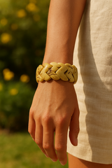 Kiannah Mustard Yellow Tagua Bracelet