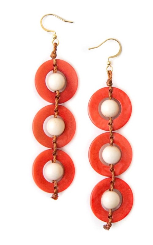 Fair trade Tagua earrings