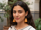 Milos Tagua Earrings Orange | Handmade Tagua Jewelry