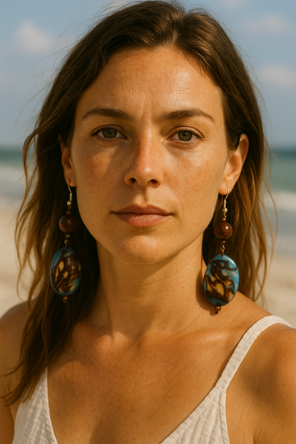 Fair trade Tagua earrings