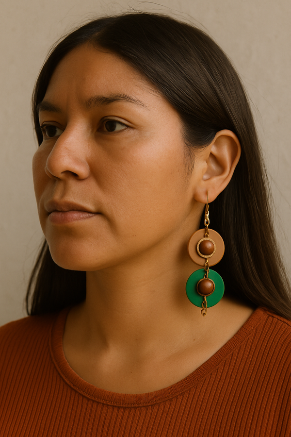 Frida Tagua Earrings| Handmade Tagua Nut Jewelry