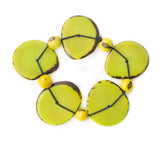 Iliana Green Tagua Nut Bracelet| Handmade Jewelry