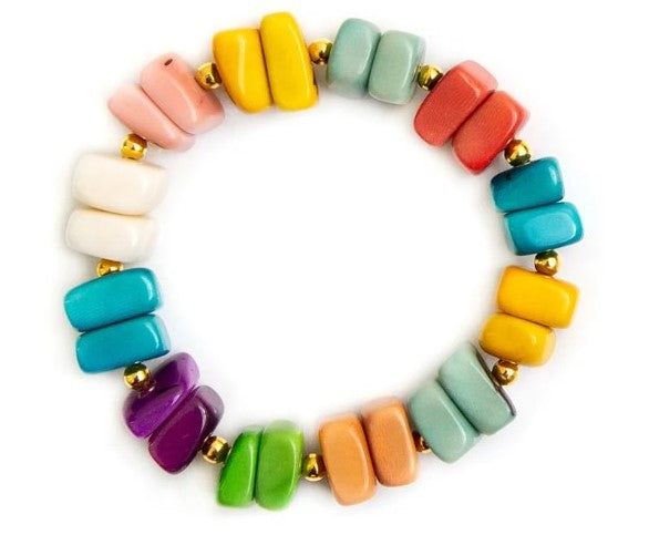 Zoraida Multicolor Tagua Nut Bracelet
