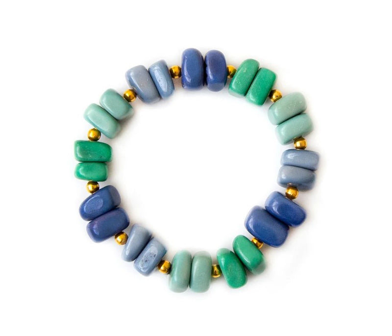 Zoraida Blue Tagua Nut Bracelet