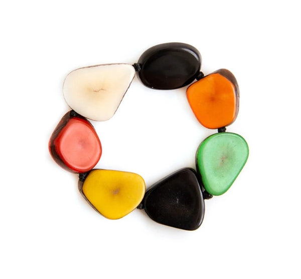Alma Multicolor Tagua Nut Bracelet