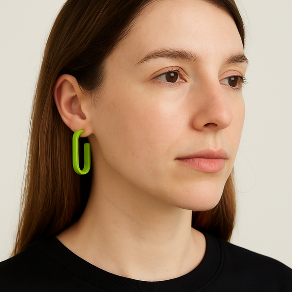 Kinsey Tagua Earrings Green | Handmade Tagua Jewelry