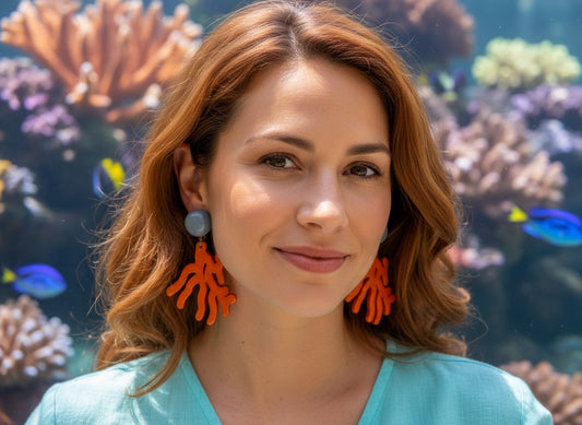 Tagua fair trade earrings