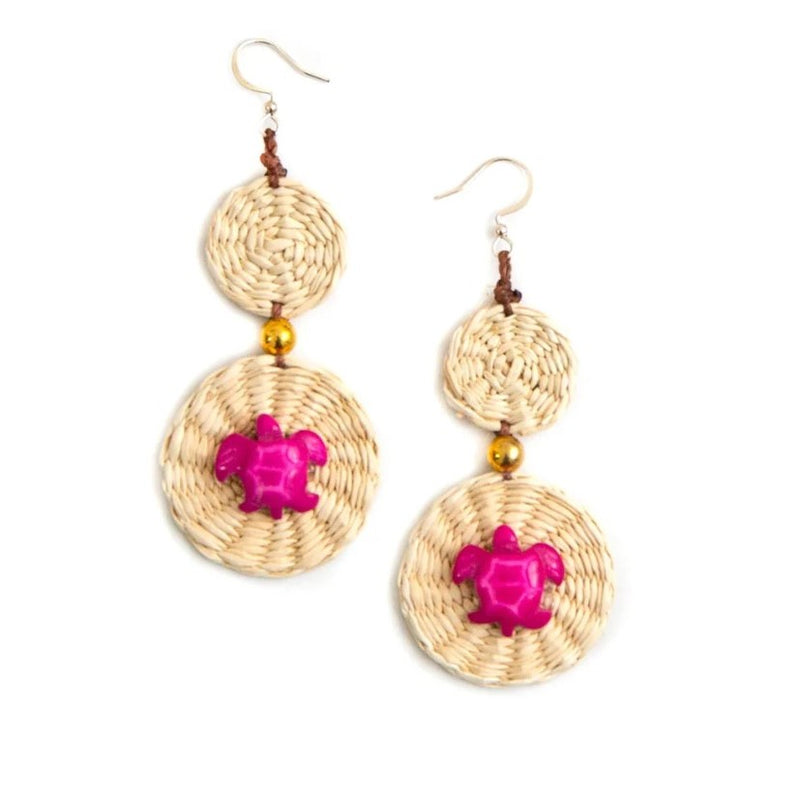 Penny Tagua Earrings | Fuchsia