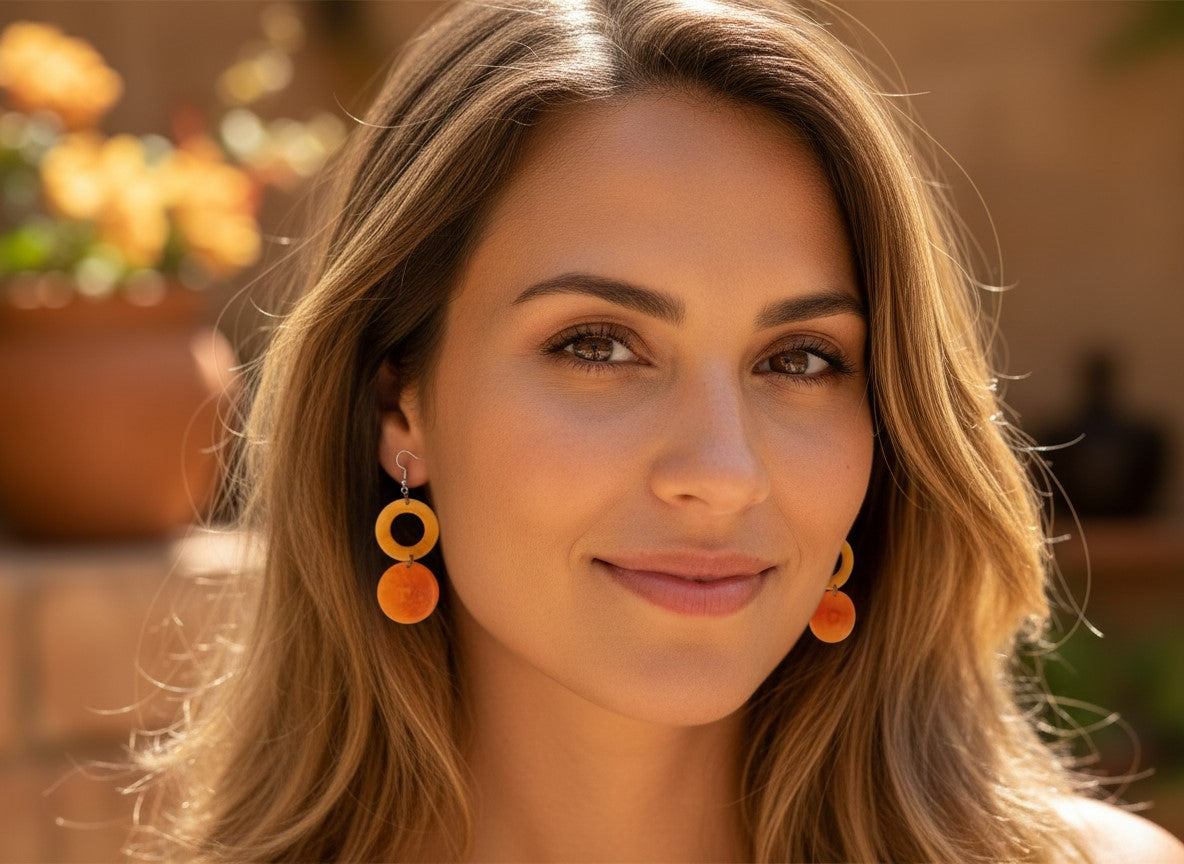 Fair trade Tagua earrings