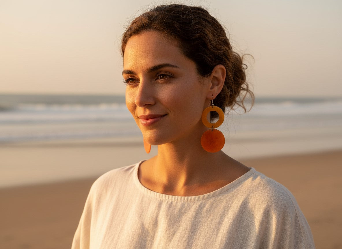Fair trade Tagua earrings